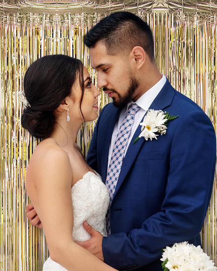 Perdea Franjurata, Model Decor Petrecere, pentru Fundal de Poze, Amenajare Colorata a Petrecerii, Dimensiune , Gold Sampanie