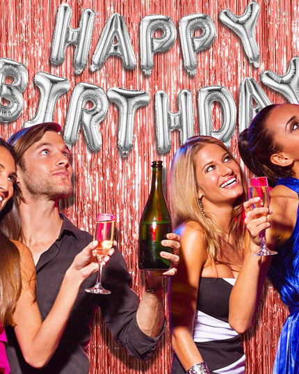 Perdea Franjurata, Model Decor Petrecere, pentru Fundal de Poze, Amenajare Colorata a Petrecerii, Dimensiune , Rose Gold