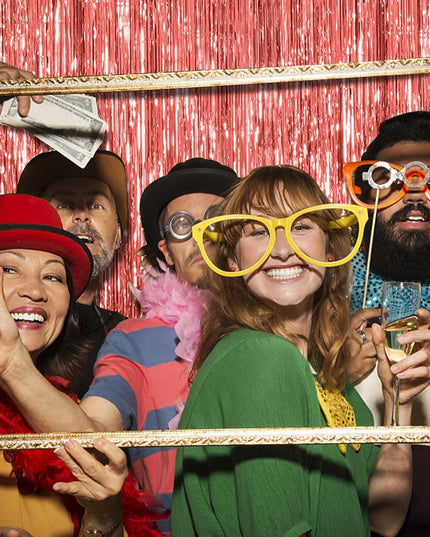 Perdea Franjurata, Model Decor Petrecere, pentru Fundal de Poze, Amenajare Colorata a Petrecerii, Dimensiune , Rose Gold