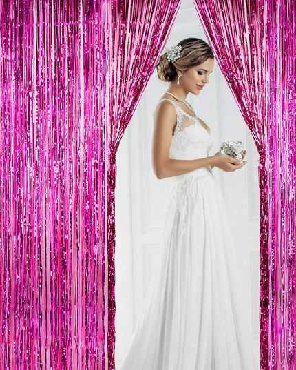 Perdea Franjurata, Model Decor Petrecere, pentru Fundal de Poze, Amenajare Colorata a Petrecerii, Dimensiune