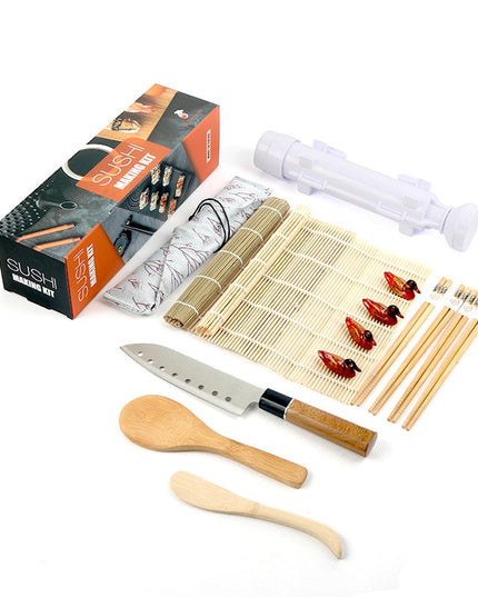 Ustensile pentru Sushi, din 15 Accesorii pentru Sushi, pentru Sushi HOME MADE, Cutit Inclus, Forme, Betisoare