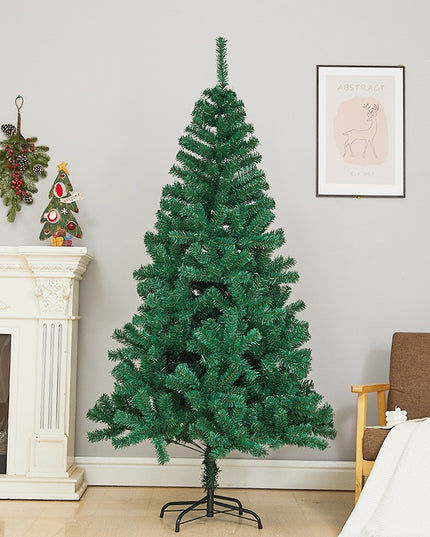 Brad de Craciun artificial cu suport inclus , 600 ramuri/varfuri, material plastic, suport clasic, fara iluminare, utilizat pentru interior/exterior