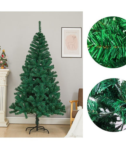 Brad de Craciun artificial cu suport inclus , 600 ramuri/varfuri, material plastic, suport clasic, fara iluminare, utilizat pentru interior/exterior