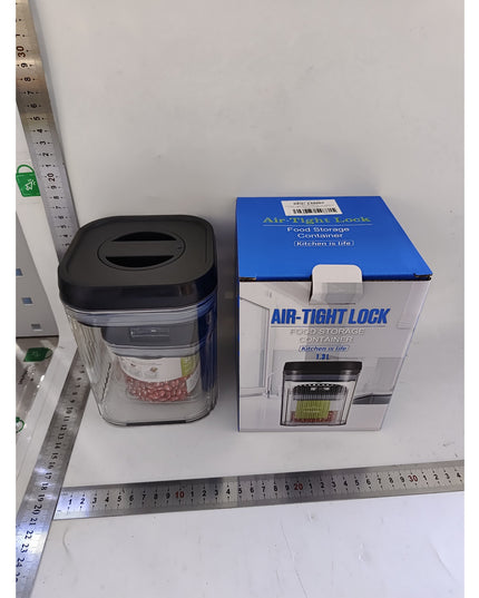 Cutii de Depozitare Alimente, din 2 Cutii de Tip Container de 0.5 si 1.3 l, Recipiente pentru Cereale in Bucatarie, Transparente cu Capac