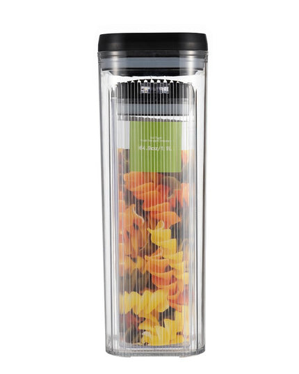 Cutii de Depozitare Alimente, din 2 Cutii de Tip Container de 1.9 si 3.7 l, Recipiente pentru Cereale in Bucatarie, Transparente cu Capac