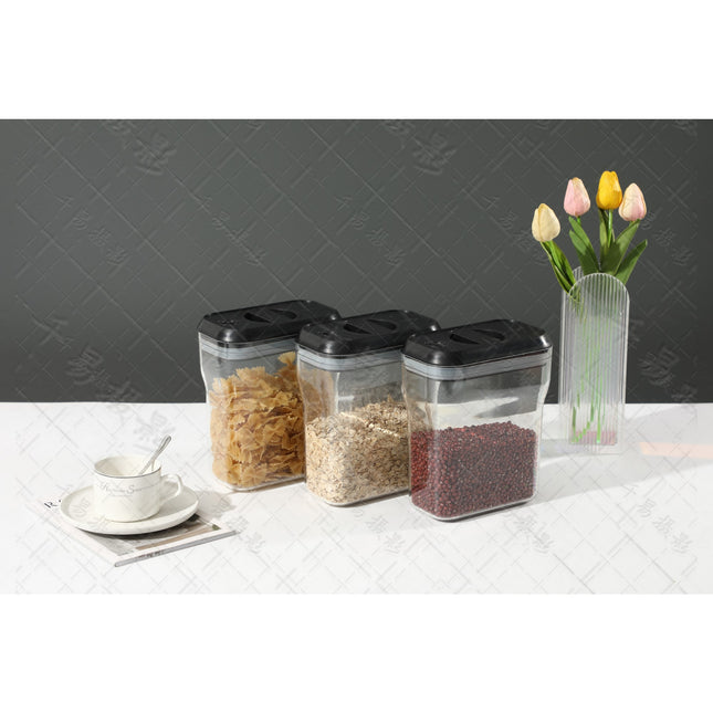 Recipient din Plastic, pentru Alimente/Obiecte, Inchidere Ermetica Rotire 90 grade, 2l