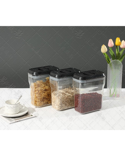 Recipient din Plastic, pentru Alimente/Obiecte, Inchidere Ermetica Rotire 90 grade, 2l