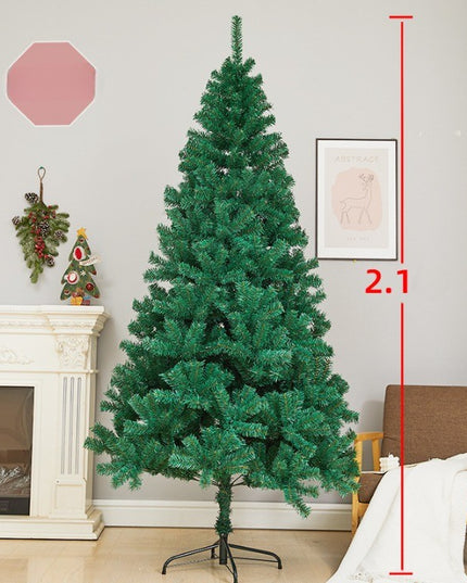 Brad de Craciun artificial cu suport inclus , 800 ramuri/varfuri, material plastic, suport clasic, fara iluminare, utilizat pentru interior/exterior