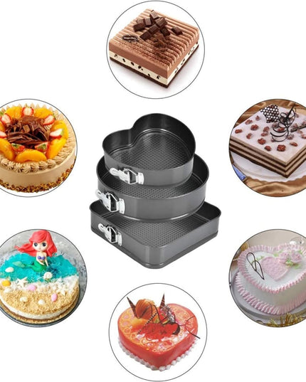 de 216 Piese de Copt pentru Prajituri, 3 Tavi de Copt, Nivelator, Forme Cupcake, Pos pentru Ornat cu 7 Capete, Feliator Tort, din Otel Inoxidabil