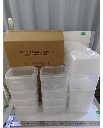 Cutii de depozitare alimente, din 24 Cutii pentru Condimente, Cereale, Cutii pentru Bucatarie, din Plastic PP, Cutii Alimentare, Diferite Dimensiuni, Transparente