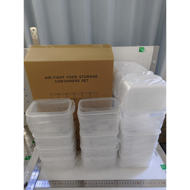 Cutii de depozitare alimente, din 24 Cutii pentru Condimente, Cereale, Cutii pentru Bucatarie, din Plastic PP, Cutii Alimentare, Diferite Dimensiuni, Transparente