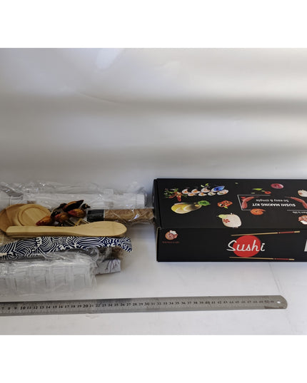 Ustensile pentru Sushi, din 24 Accesorii pentru Sushi, pentru Sushi HOME MADE, Cutit Inclus, Forme, Betisoare