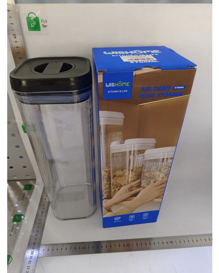 de Depozitare Alimente, tip Container, 1.9L,Recipiente pentru Cereale in Bucatarie, Transparente cu Capac