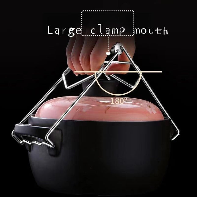 Clema pentru Boluri, Anti-Alunecare, din Otel Inoxidabil, Extindere, pentru Oale, Tigai, de Uz Casnic, Rezistent la Temperaturi Inalte