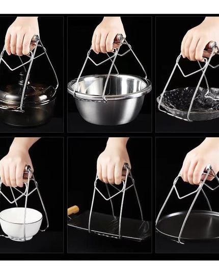 Clema pentru Boluri, Anti-Alunecare, din Otel Inoxidabil, Extindere, pentru Oale, Tigai, de Uz Casnic, Rezistent la Temperaturi Inalte