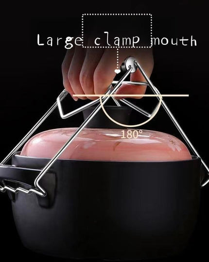 Clema pentru Boluri, Anti-Alunecare, din Otel Inoxidabil, Extindere, pentru Oale, Tigai, de Uz Casnic, Rezistent la Temperaturi Inalte,Maner