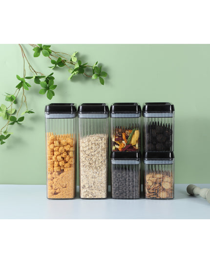 Recipient din Plastic, pentru Alimente/Obiecte, Inchidere Ermetica, Textura Ondulata,3.3 l