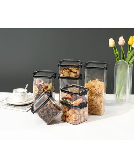 4 Recipiente din Plastic, pentru Alimente/Obiecte, Inchidere Ermetica, ml, ml, ml