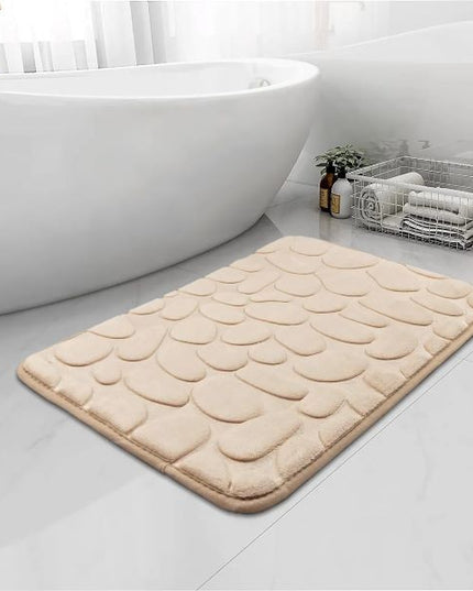 Covoras pentru Baie Antiderapant, Uscare Rapida, Model 3D Piatra