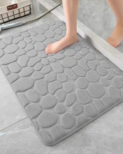 Covoras pentru Baie Antiderapant, Uscare Rapida, Model 3D Piatra