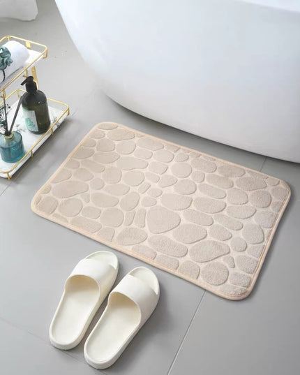 Covoras pentru Baie Antiderapant, Uscare Rapida, Model 3D Piatra