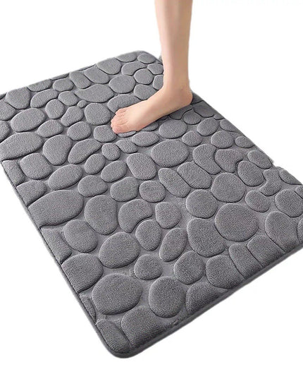 Covoras pentru Baie Antiderapant, Uscare Rapida, Model 3D Piatra