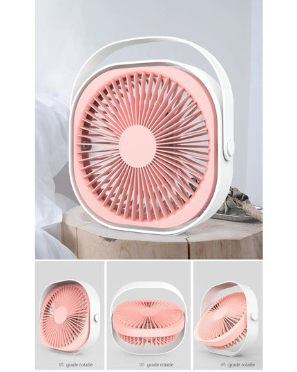Mini ventilator pentru birou cu usb, rotire 360 grade, 3 viteze, 4000 mA