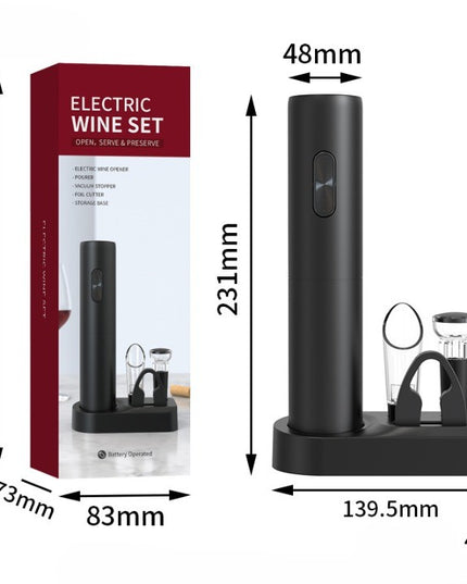 Tirbuson Electric din 5 piese, Deschizator Electric, cu Baterii, Multifunctional