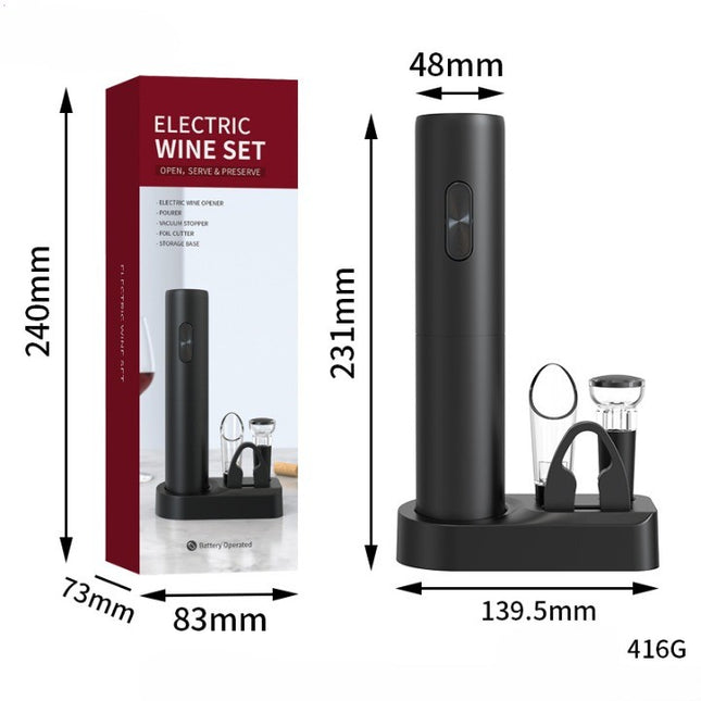 Tirbuson Electric din 5 piese, Deschizator Electric, cu Baterii, Multifunctional