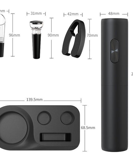 Tirbuson Electric din 5 piese, Deschizator Electric, cu Baterii, Multifunctional