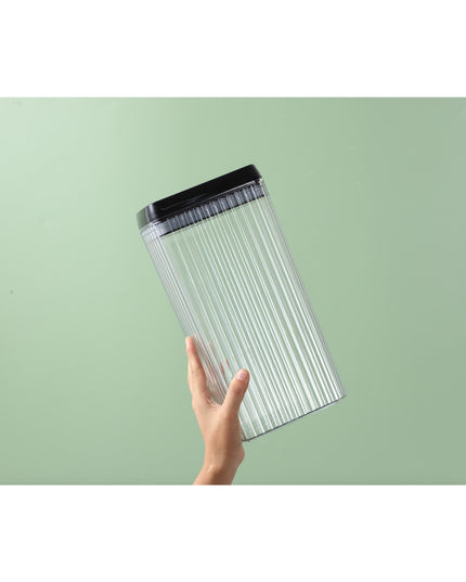 5 Recipiente din Plastic, pentru Alimente/Obiecte, Inchidere Ermetica, Textura Ondulata, .5l, l