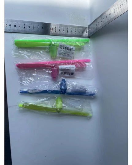 Set 4 Jucarii Libelula Zburatoare, Distractive pentru Copii, Aruncatoare Manuale din Plastic, cu Lumini
