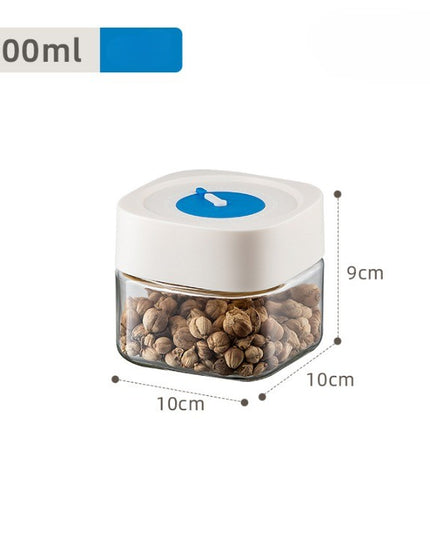 Borcan din Sticla de Inalta Calitate, Capac Ermetic, Uz Casnic, Depozitarea Condimentelor sau a Alimentelor Umede si Uscate, 500 mL