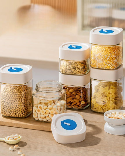 Borcan din Sticla de Inalta Calitate, Capac Ermetic, Uz Casnic, Depozitarea Condimentelor sau a Alimentelor Umede si Uscate, 500 mL