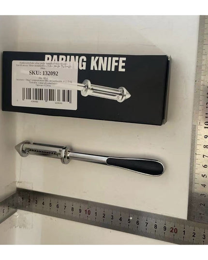 Peeler 2in1 pentru Legume si Fructe, Multifunctional, cu 2 Lame de Curatati si Feliat, Varf Ascutit pentru Gaurit,din Otel Inoxidabil