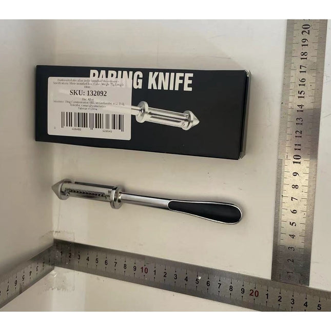 Peeler 2in1 pentru Legume si Fructe, Multifunctional, cu 2 Lame de Curatati si Feliat, Varf Ascutit pentru Gaurit,din Otel Inoxidabil