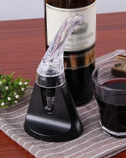 Aerator cu Turnator de Vin 2in1, Decantare, Anti-Picurare, Fara Scurgere