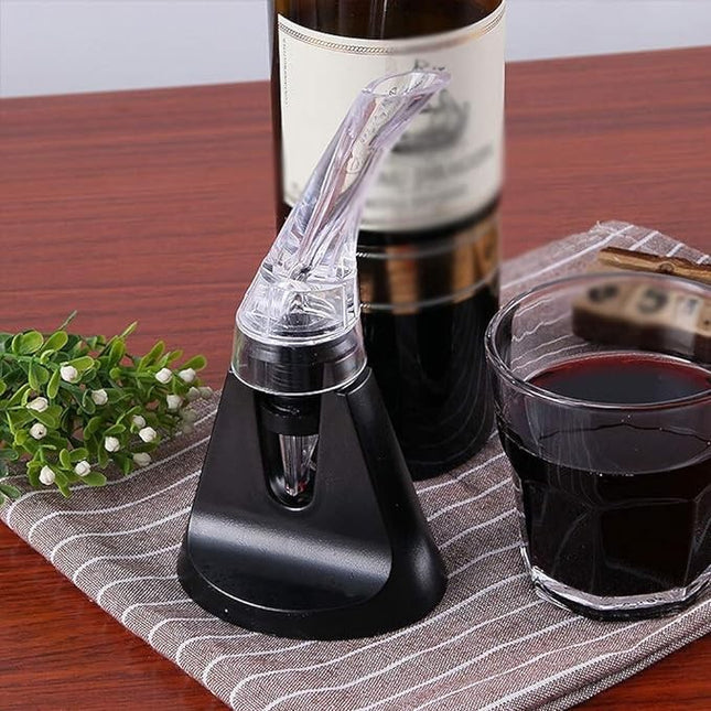 Aerator cu Turnator de Vin 2in1, Decantare, Anti-Picurare, Fara Scurgere