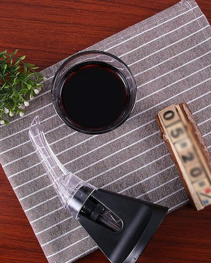Aerator cu Turnator de Vin 2in1, Decantare, Anti-Picurare, Fara Scurgere