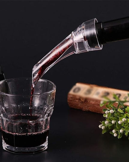 Aerator cu Turnator de Vin 2in1, Decantare, Anti-Picurare, Fara Scurgere