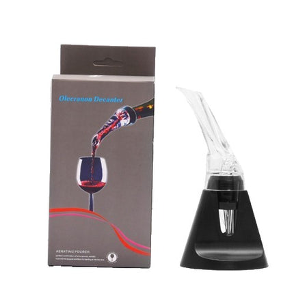 Aerator cu Turnator de Vin 2in1, Decantare, Anti-Picurare, Fara Scurgere