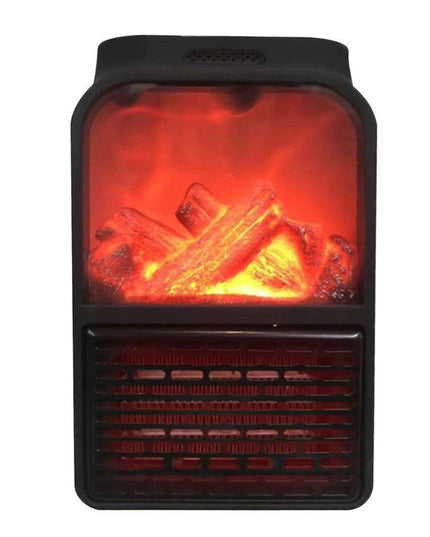 Mini Aeroterma Puternica Portabila Putere 1000W, Mini radiator electric cu Display LCD, efect de semineu si flacara, cu telecomanda