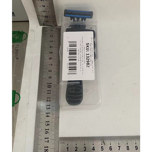 Aparat de Ras Manual, din Otel Inoxidabil, Suport Lama + 4 Capete de Schimb Incluse, pentru Lame