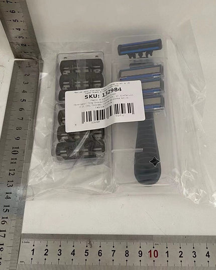 Aparat de Ras Manual, din Otel Inoxidabil, Suport Lama + 10 Capete de Schimb Incluse, pentru Lame