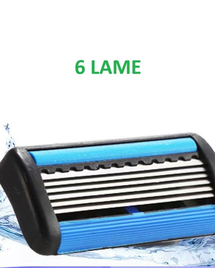 Aparat de Ras Manual, din Otel Inoxidabil, Suport Lama + 10 Capete de Schimb Incluse, pentru Lame