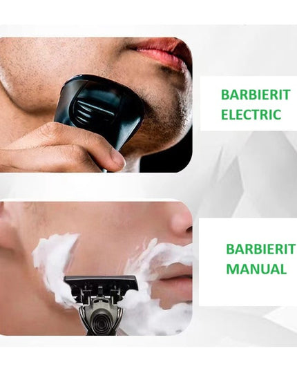 Aparat de Ras Manual, din Otel Inoxidabil, Suport Lama + 10 Capete de Schimb Incluse, pentru Lame