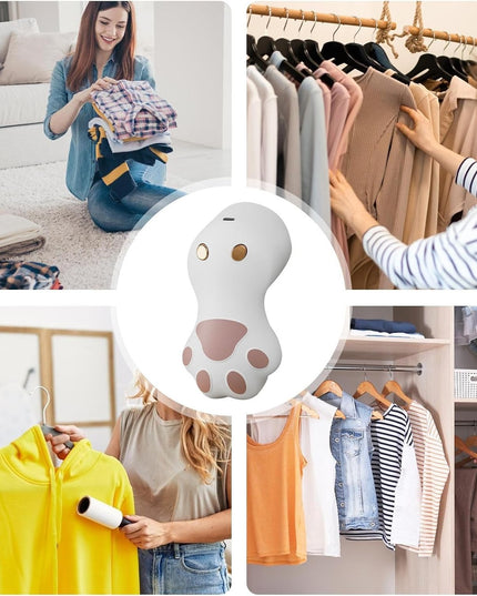 Aparat pentru Curatat Scame, Par Si Praf, Pentru Diferite Tipuri De Material, Incarcare USB Type-C, Model Labuta de Pisica