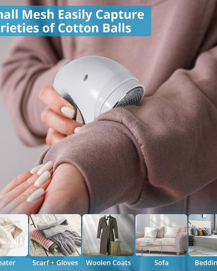 Aparat Pentru Curatat Scame, Par Si Praf, Trimmer pentru Diferite Tipuri De Material, Cu Lame Din Otel Inoxidabil, Maner Ergonomic, Incarcare Prin USB