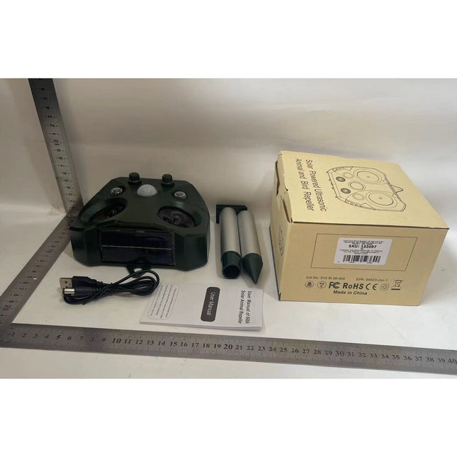 Aparat Solar LED cu Ultrasunete, Repelent pentru Animale Mari si Mici, Lumina Rosie si Alba, Anti Rozatoare, Anti Insecte