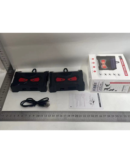 2 Aparate Solare LED cu Ultrasunete, Repelent pentru Animale Mari si Mici, Lumina Rosie si Alba, Anti Rozatoare, Anti Insecte, Frecventa 9-36KHZ